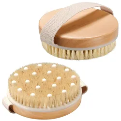 Dry Brushing Body Brush, Dry Brush for Cellulite and Lymphatic, Exfoliating Brush Body with Soft and Natural Bristle