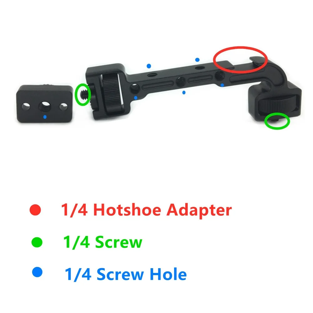 Brazo mágico giratorio de extensión con zapata fría de 1/4 pulgadas para DJI Ronin S SC ZHIYUN Weebill, estabilizador para Monitor, micrófono de luz LED