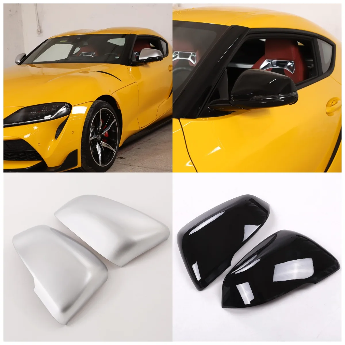 

Exterior Side Rear View Mirror Casing ABS Carbon Fiber Style Or Chrome Protection Cover For Toyota Supra 19-2021 ST Accessories