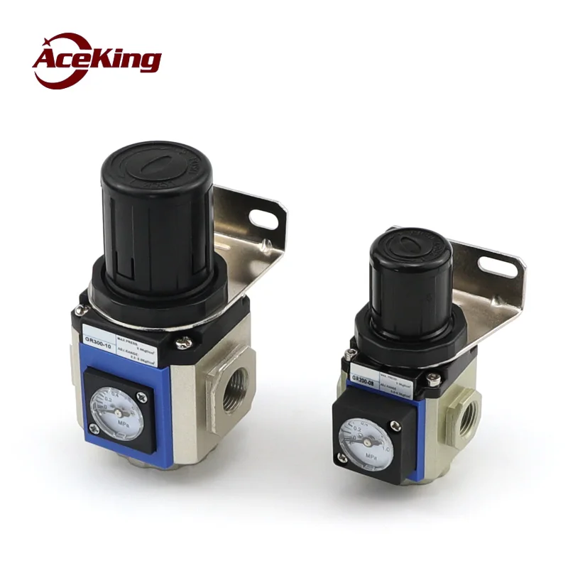 

Pneumatic pressure regulating valve gr200-08 gr300-08 10 15 pressure reducing valve pressure gauge adjustable valve air source