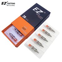 EZ Revolution Cartridge Tattoo Needles Round Shader  #12 0.35mm Long Taper 3.5mm for Cartridge Tattoo Machines Grips 20 pcs /lot