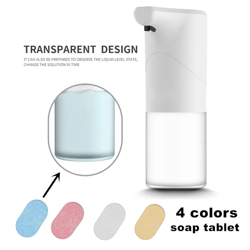 350mL Automatic Soap Foam Dispenser USB Rechargeable Bathroom Foaming Soap Dispenser Pump Bottle Touchless Sensor Hand Sanitizer