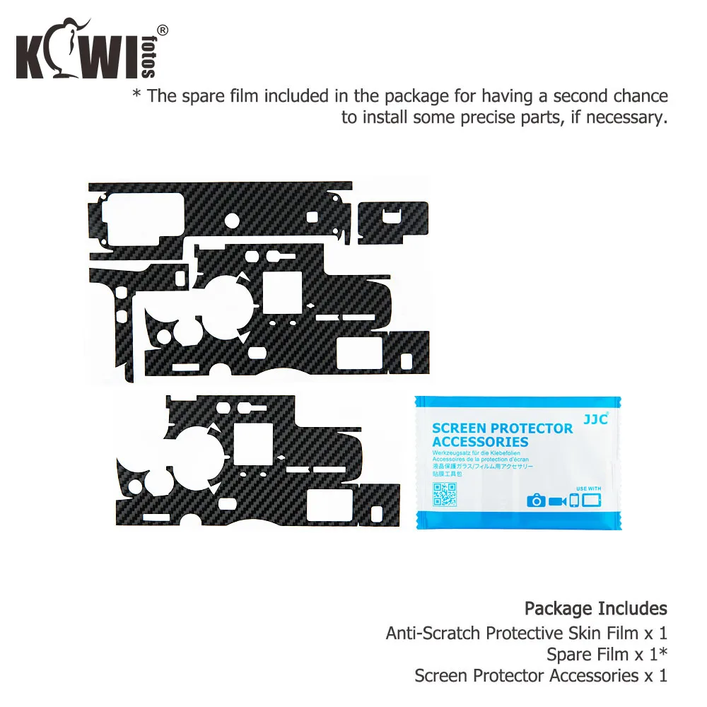 Kiwi Chống Trầy Xước Thân Máy Miếng Dán Lưng Sợi Carbon Phim Da Cho Máy Ảnh Fujifilm X-Pro3 XPro3 Miếng Dán 3M Chống-Trình Chiếu Cầm Tay