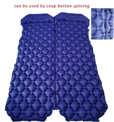 Moisture Proof Inflatable Air Camping Sleeping Pads Bags with Pillow Rest Cushion Lightweight Picnic Beach Plaid Blanket