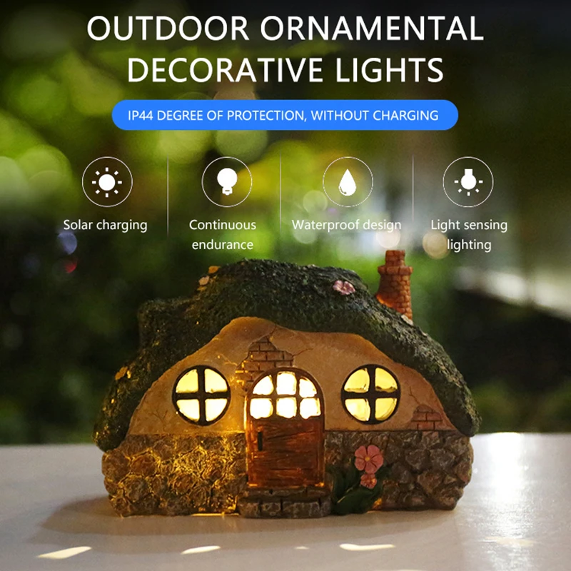 LED Solar Light Fairy House Outdoor Waterproof Garden Lawn Lamp Anti-Corrosion Solar Powered Pathway Lights For Garden Decor