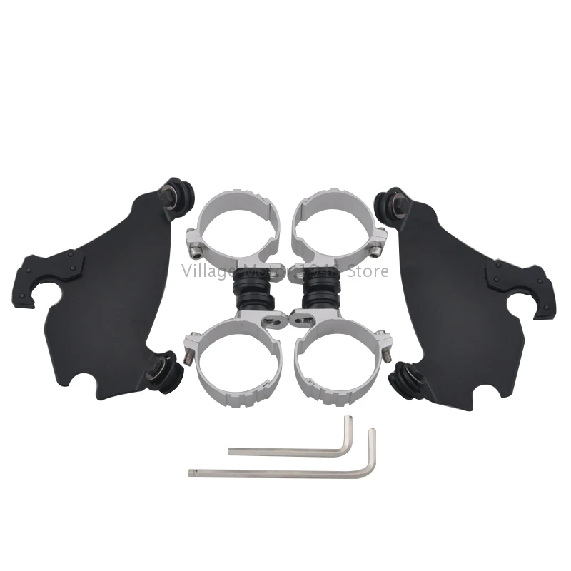 Picture 5: Motorcycle Parts Bracket Gauntlet Headlight Fairing Trigger Lock Mount Kit 49MM for Harley Davidson Dyna Fairing XL 1986-2016