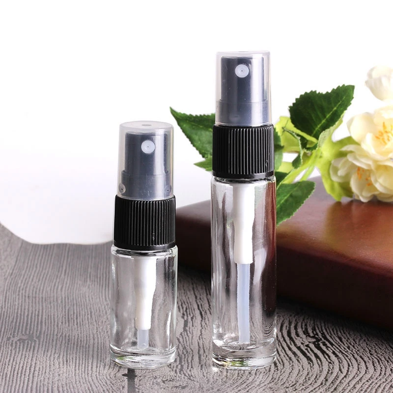 

500pcs 5ml 10ml Empty Clear Glass Perfume Bottle Parfum Spray Packaging Refillable Perfume Bottles Atomizer