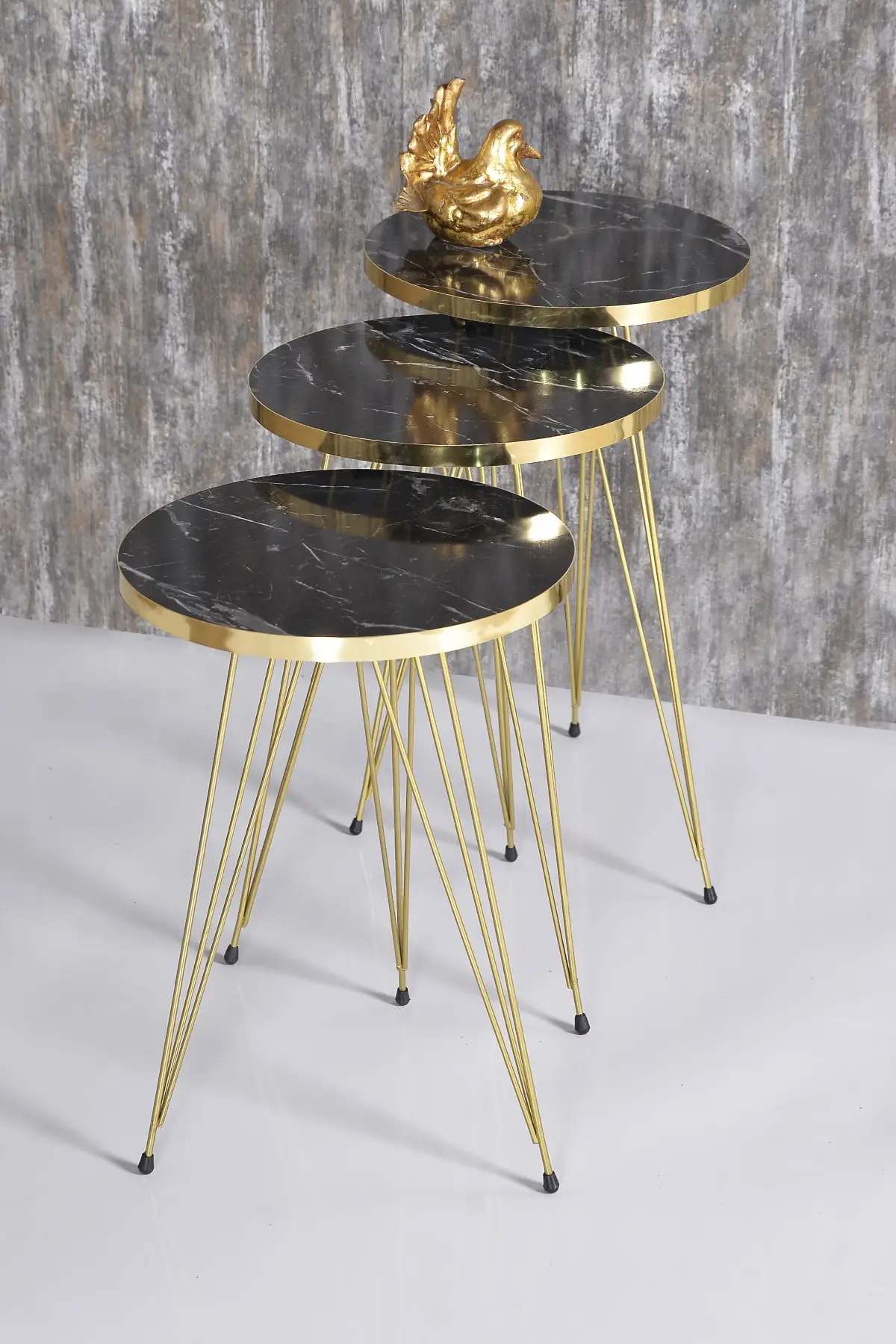 Zigon Coffee Table And Medium Coffee Table Set Kr Gold Bendir Tel