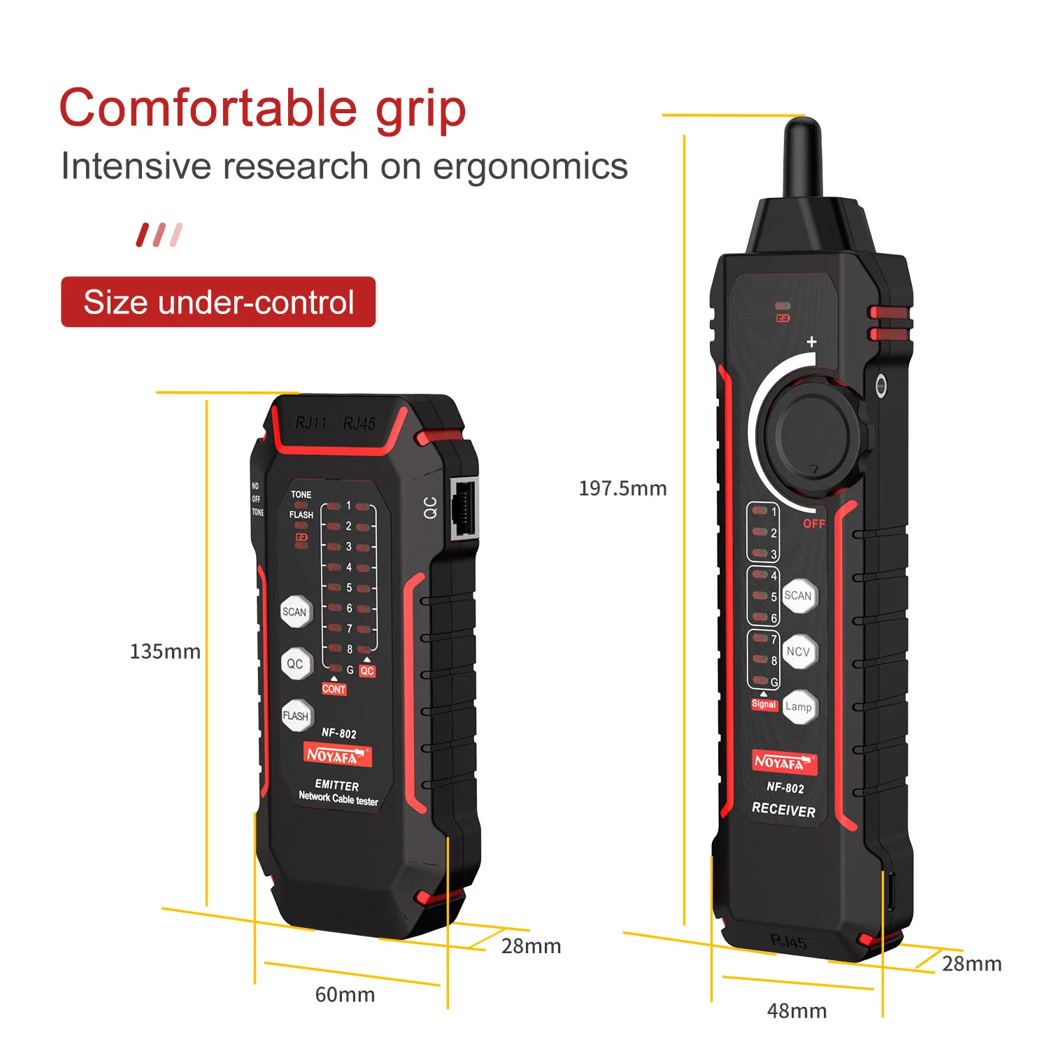 NOYAFA NF-802 Multi-function Cable Tester And Tracker RJ11 RJ45 Cat5 Cat6 LAN Ethernet Phone Wire Finder Poe Test