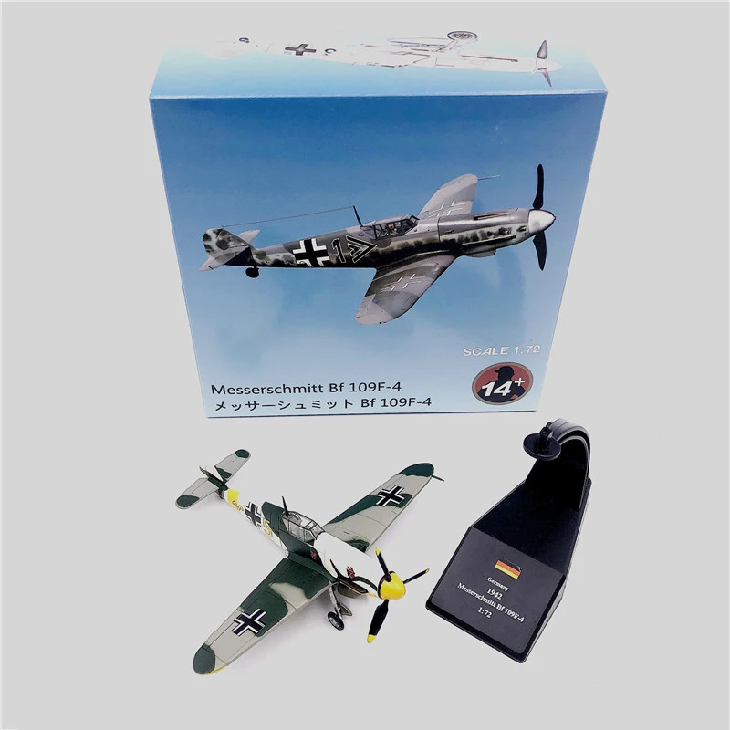 1:72 Scale BF 109 BF109 F-4 Fighter Diecast Airplane Model Adult Collection Static Decoration Gifts Toys for Boys