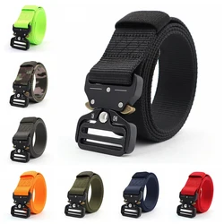 Belt For Men Outdoor Hunting Metal Tactical Belt Multi-function Alloy Quick Release Buckle High Quality Marine Corps Canvas