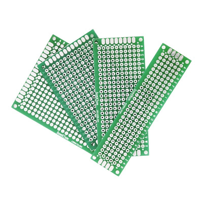 20 unids/lote 5x7 4x6 3x7 2x8 cm Doble Side Prototipo Diy Universal Tablero de Circuito impreso PCB Protoboard Para Arduino