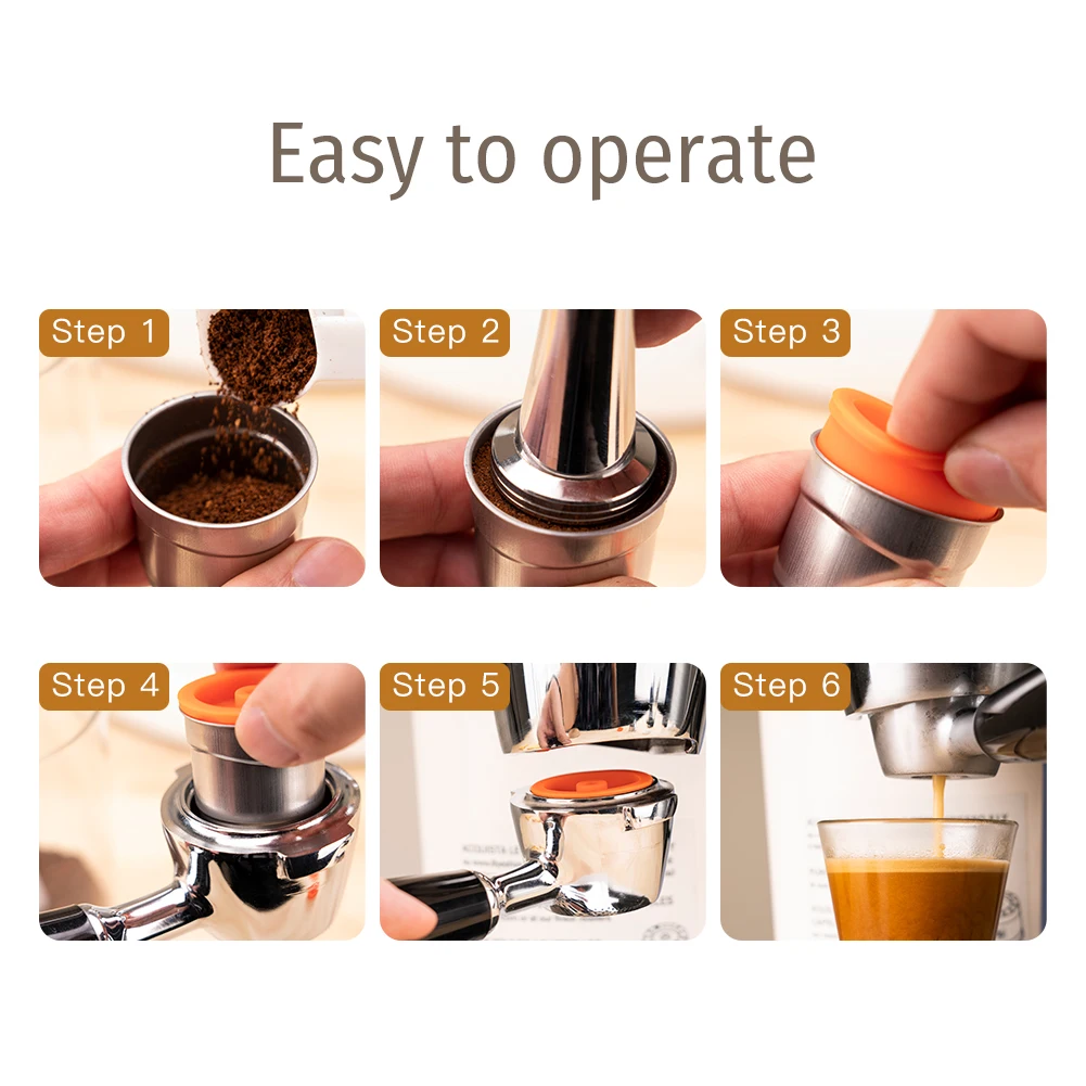 For illy Stainless Steel Reusable Coffee Filter Refillable Capsule Cup Pod Tamper For illy Y3.2  X7.1Machine Refillable