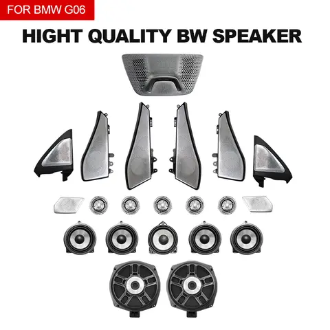 BMW X6 G06 스피커 전후문 도어 글로우 트위터 발광 야간 조명 트림 서브우퍼 오디오 스피커 혼 커버용 자동차 LED