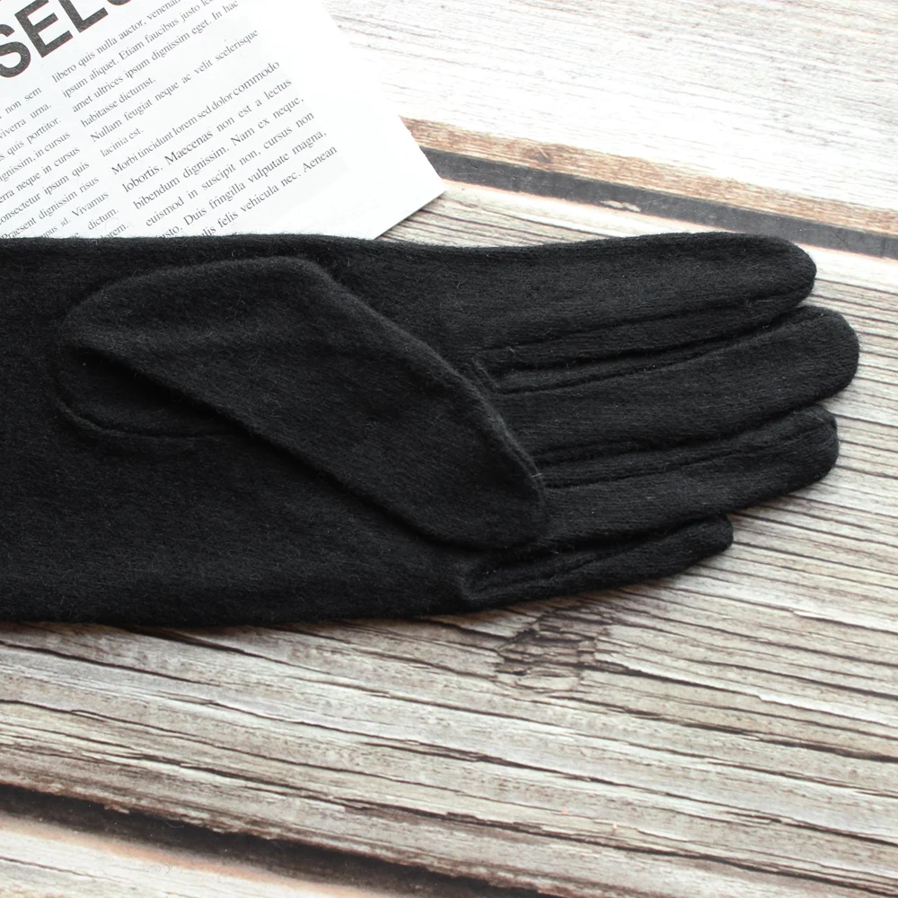 New Women Cashmere Gloves Long Colour Knitted Elastic Fashion Warm Winter Gloves Bickmods