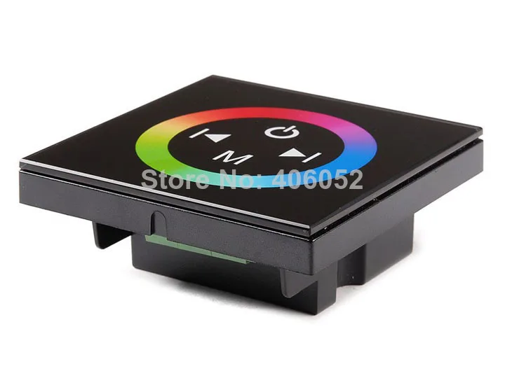 LED RGB Touch Panel Controller Dimmer Wall Switch Ring 12V 24V 12A for LED Strip