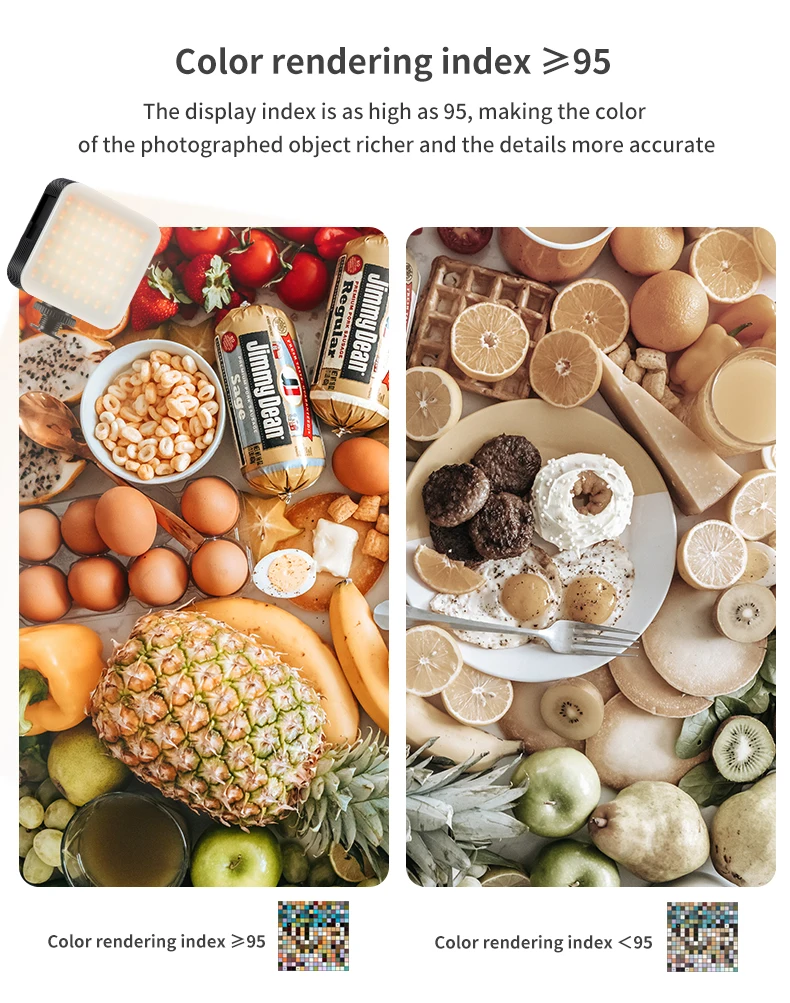 Ordro LED Video Lights Photography Lighting Studio Lamp, 2700k-6500k 96 Lamp Beads CRI 95+, for YouTube Tiktok Live Streaming