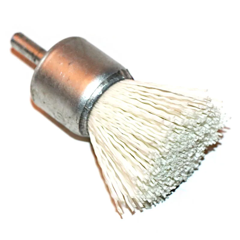 Escova de polimento de fio de nylon, 2 peças od 35mm, cabo abrasivo em forma de caneta, haste de 6mm