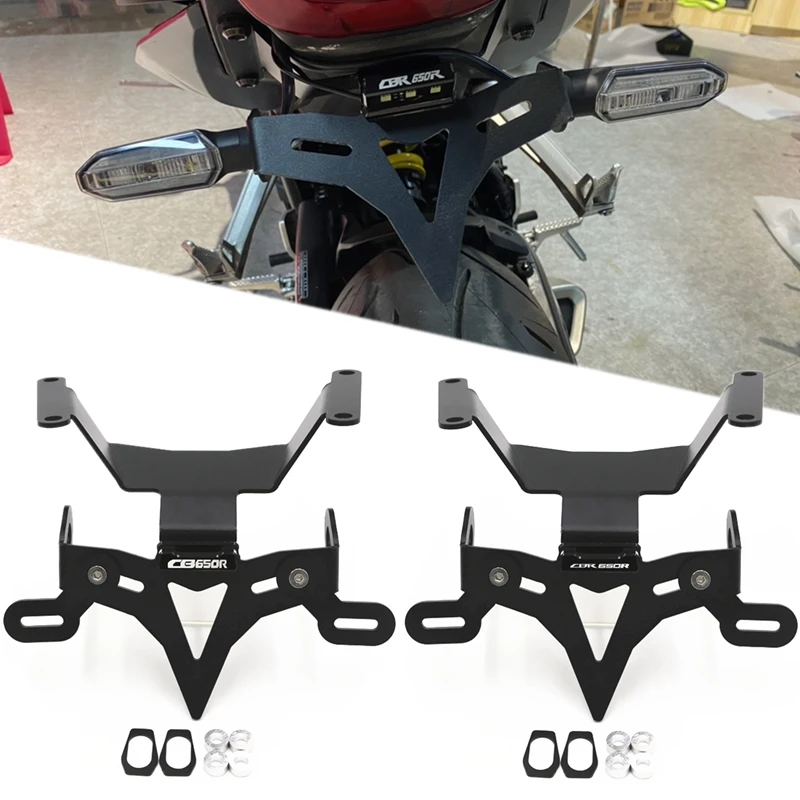 

For Honda CB650R CBR650 CBR 650R 2019 2020 21 Motorcycle License Plate Holder License Bracket Tail Tidy Fender Eliminator Black