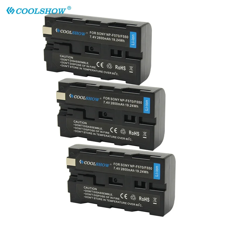 NP-F550 Battery for Sony NP F970 F750 F770 F960 F530 F330 F570 CCD-SC55 TR516 TR716 TR818 TR910 TR917 2600mAh Battery Charger