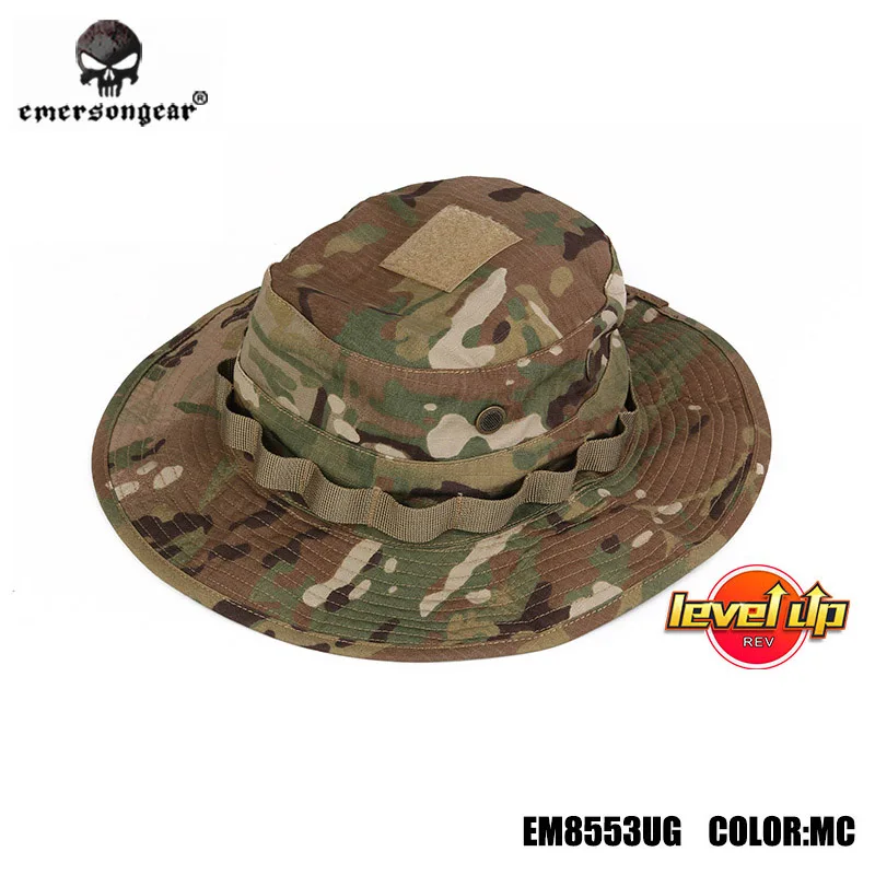 Emersongear Camouflage Boonie Hat Level Up Map Pocket Version Hat For Mountaineering and Hunting