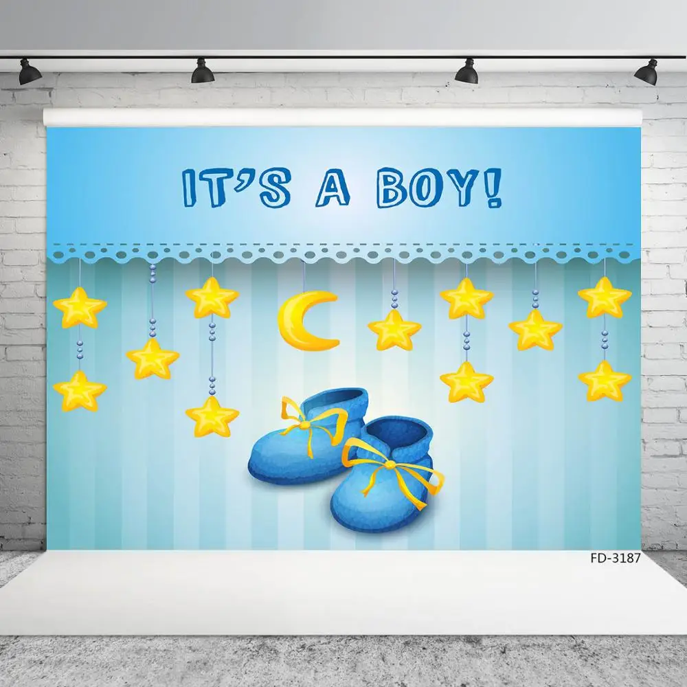 Luna Star Ragazzo Blu Fotografia Sfondo Vinile Sfondo di Panno per I Bambini Appena Nati Del Bambino Di Compleanno Del Partito di Photophone Photo Studio