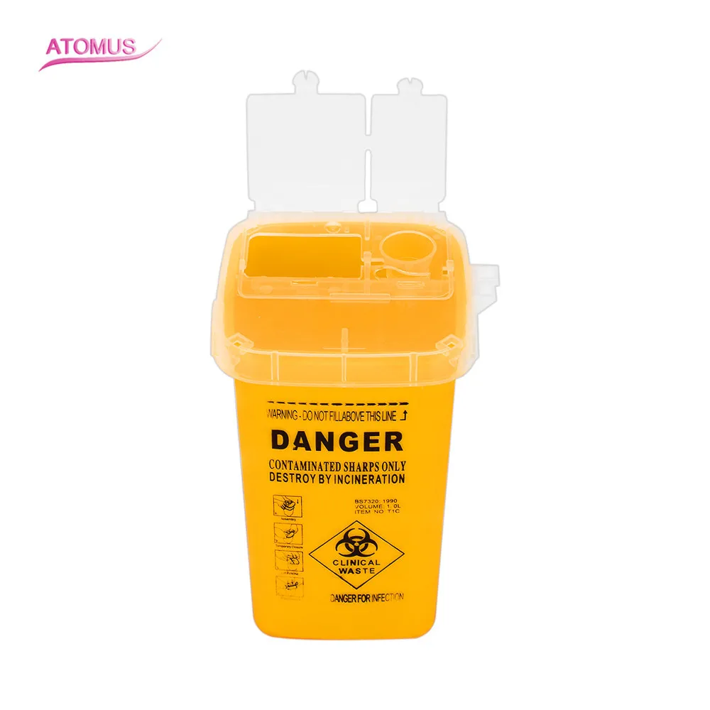 1PC Tattoo Medical Plastic Sharps Container Biohazard Needle Disposal Waste Box Mini Trash Can For Tattooing Accessories