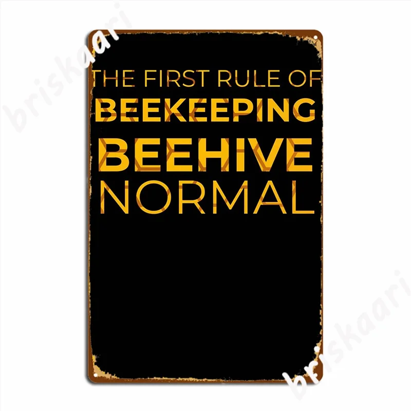 First Rule Of Beekeeping Metal Sign Plaques Printing Cinema Kitchen Pub Garage Tin Sign Posters