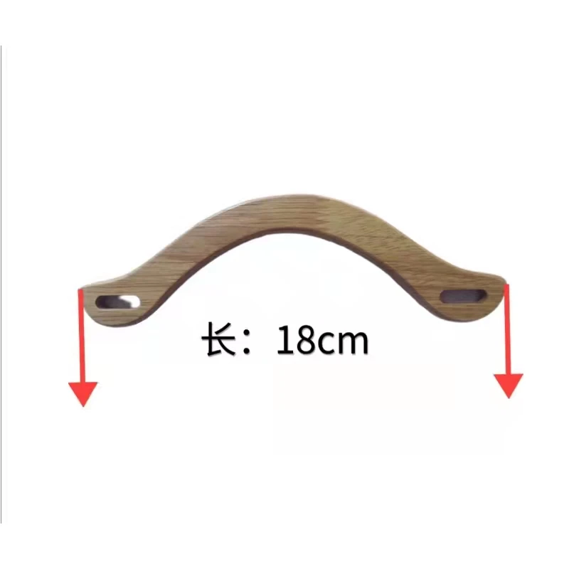 18センチメートル1ペア = 2個木製ハンドル交換手作りバッグハンドバッグ財布ハンドル (burlywood) obag財布ハンガーハンドル