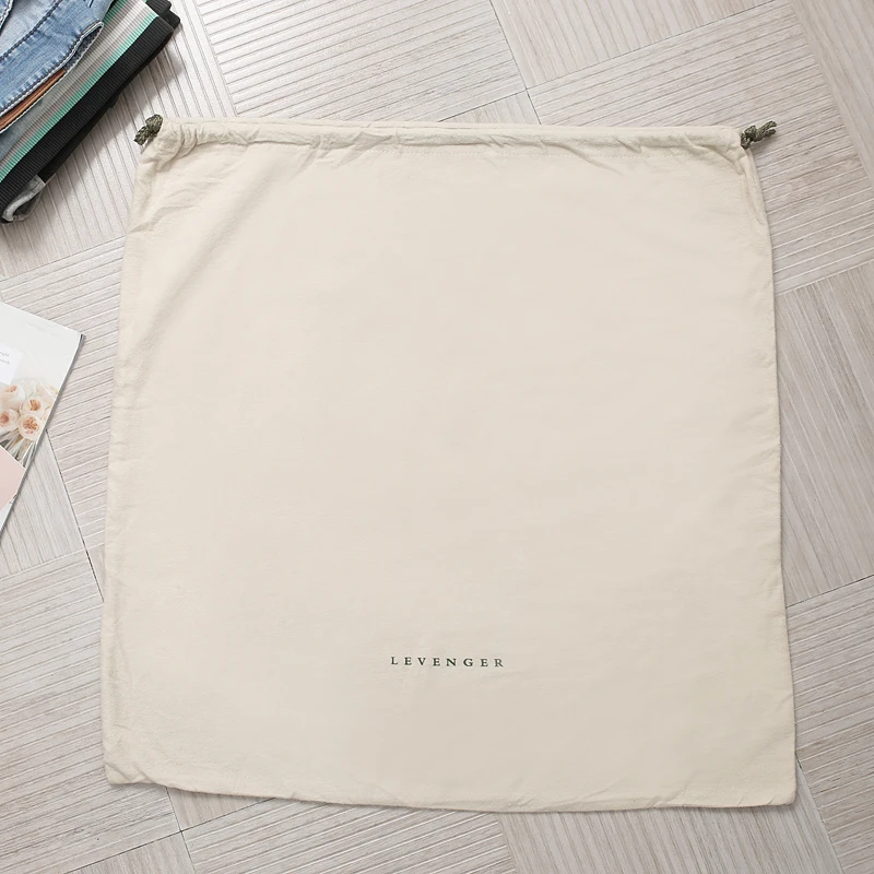 custom high quality cotton drawstring handbag dust bags for hand bag storage and packaging