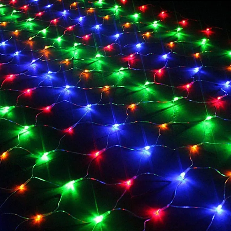 3x 2/6x4m led string natal luzes de rede guirlanda de natal malha fada paisagem luz jardim rua casamento decoração de natal lâmpada