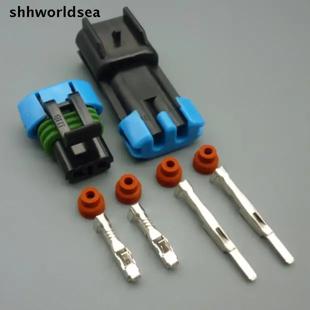 

worldgolden 5/30/100sets kit 2pin 2.8mm male female auto fan electric connector 15300027