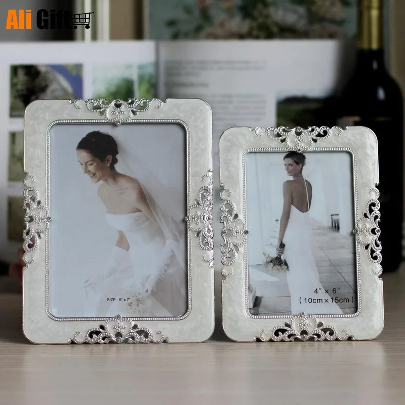 Hot Selling Newest 6 Inch 7 Inch Metal Wedding Photo Set Stage Photo Studio Decoration Birthday Gift Pendulum Photo Frame