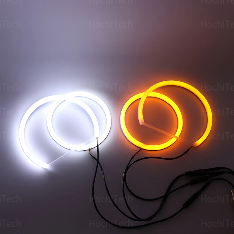 LED SMD Cotton Light Switchback Angel Eye Ring DRL Kit For BMW 1 Series E81 E82 E87 E88 Gen Headlight