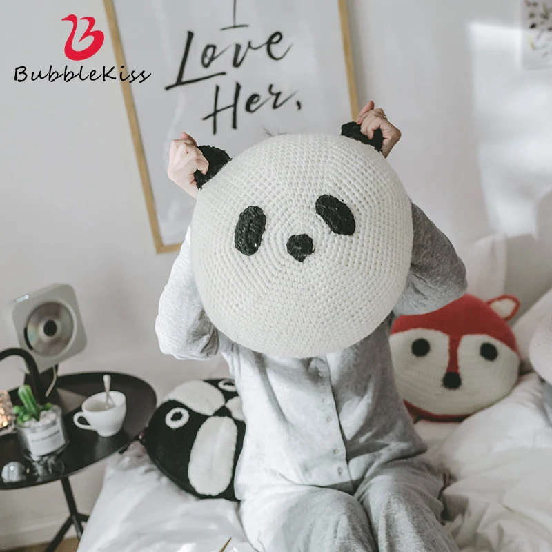 

Bubble Kiss Cute Animals Cartoon Round Shape Chair Seat Cushion Sofa Decoration Gift Plush Pillow Soft Pillow Toys Back Cushion