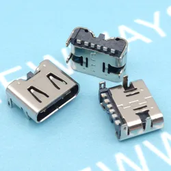 50Pcs Micro Usb 6Pin Type-C  Female Connector Usb3.1 For Mobile Phone Mini Usb Jack Connector Charging Socket