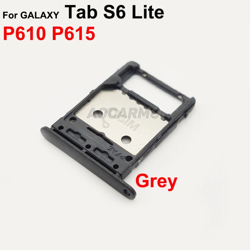 Aocarmo para Samsung GALAXY Tab S6 Lite P610 P615 4G Lte soporte MicroSD Nano Sim tarjeta bandeja ranura pieza de repuesto