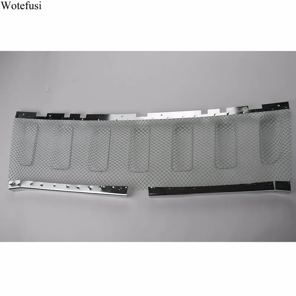 Wotefusi Silver Honeycomb Mesh Bumper Grille Insert Vent For Jeep Compass 2011-2016 2011 2012 2013 2014 2015 2016 [QPA349]