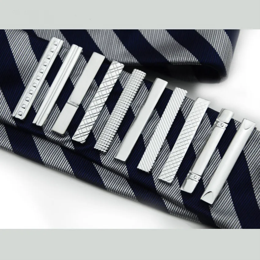 Luxury Tie Clips for Mens Copper Alloy 4cm Simple Short Tie Clip Delicates Square grid Lacquer Men Formal tie clip Accessories