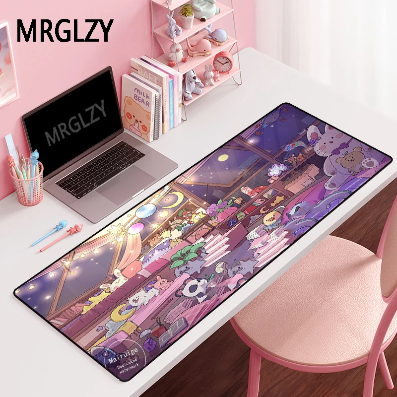 MRGLZY Multi-size Gamer Girls Bedroom XXL Long Mouse Pad Large Pink MousePads Carpet Laptop Gaming Accessories Desk Mat for LOL