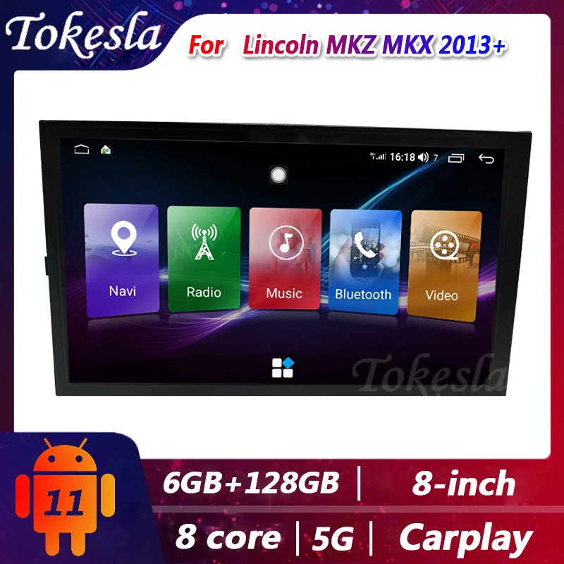 

Tokesla For Lincoln MKZ MKX Car Radio Android 2 din Stereo Receiver Central Multimedia DVD Automotivo Gps Navigation 2014-2019