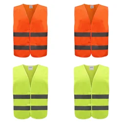 AYKRM 10PCS Reflective Safety Vest High Visibility Car Fluorescent Workwear  Hi Vis  Motorcycle Construction Customized Logo