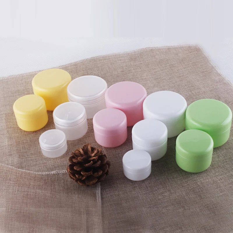 25pcs 20g 50g 100g 250g Empty Skin Care Cream Plastic Container Cosmetic Jars For Personal Unguent Bottles Pot Canning