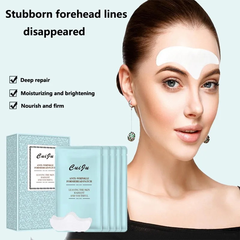 10pcsForehead Wrinkles Removal Patch Anti-Wrinkle Forehead Lines Firming Mask Frown Lines Treatment Sticker Anti-Aging Skin Care