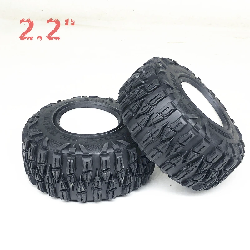 

SHRC 4PCS Rubber tires 2.2 Inch Tires 120mm tires X 48mm FOR SCX10 1/10 SCALE Axial 90018 90048 90045 90031 TRX4 D90