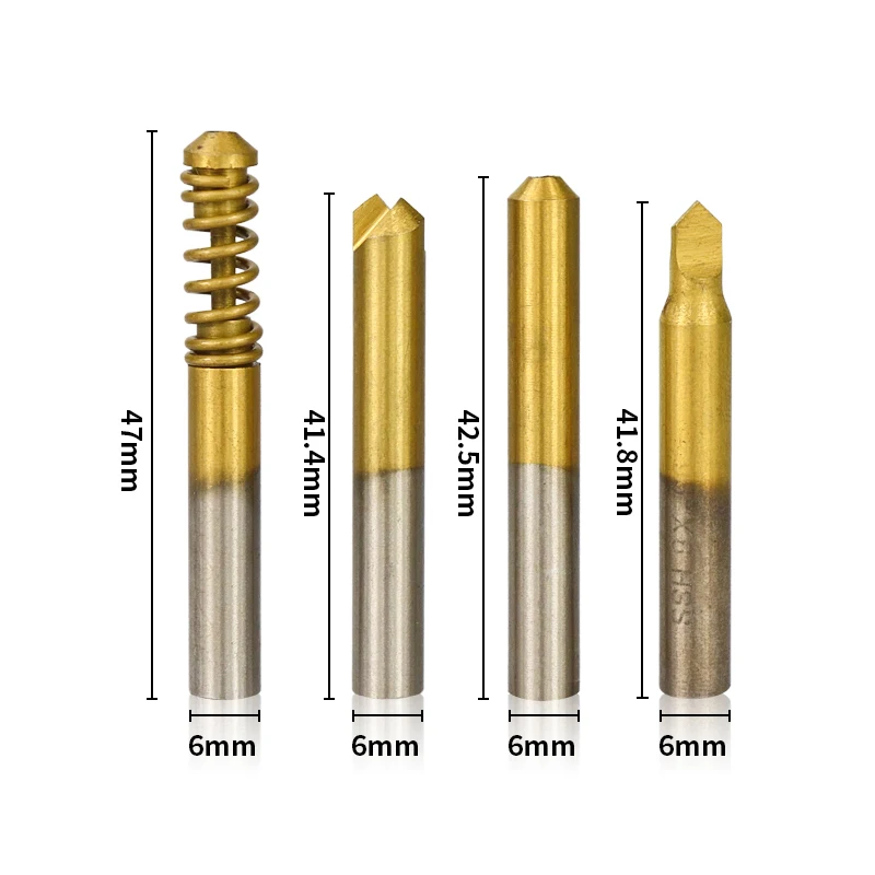 4pcs P301 Vertical Key Cutting Machine Milling Cutter Set Titanium Coated Key Cutting Mahchine Drill Bit Locksmith Tools Parts