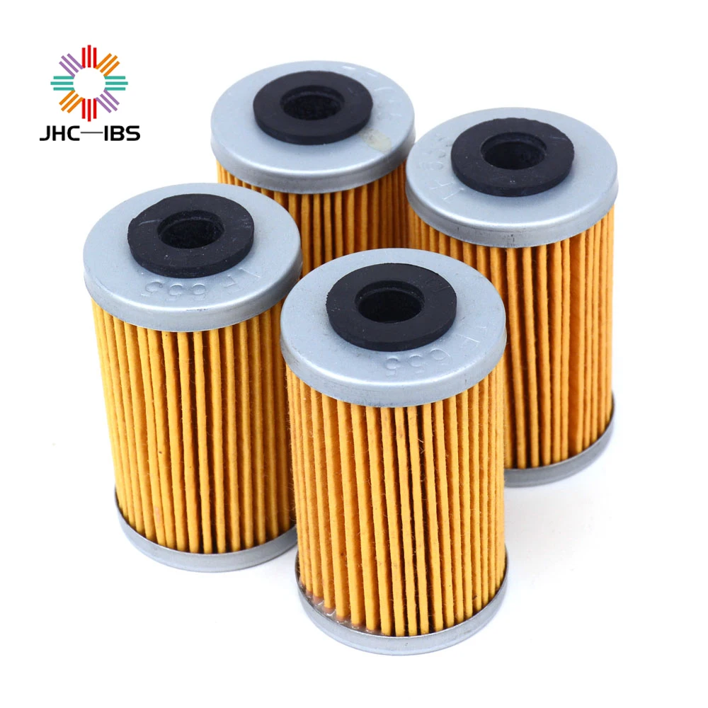 Motorcycle 4pcs Engine Oil Filter For KTM EXCF SXF XCF XCFW EXC SMR SXF XCF XCW 250 450 500 690 XC 450 525 ATV