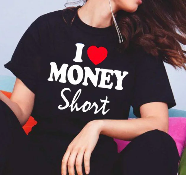 Trendy Spring Summer Tshirt ropa mujer Beautiful T shirt Women Harajuku T shirt Love Money Women's shirt Aesthetic T-shirt