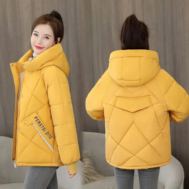 Women\'s Jackets 2022 New Women Parkas Winter Jacket Hooded Loose Cotton Padded Parka Female Casual Oversize Puffer Coat Outwear