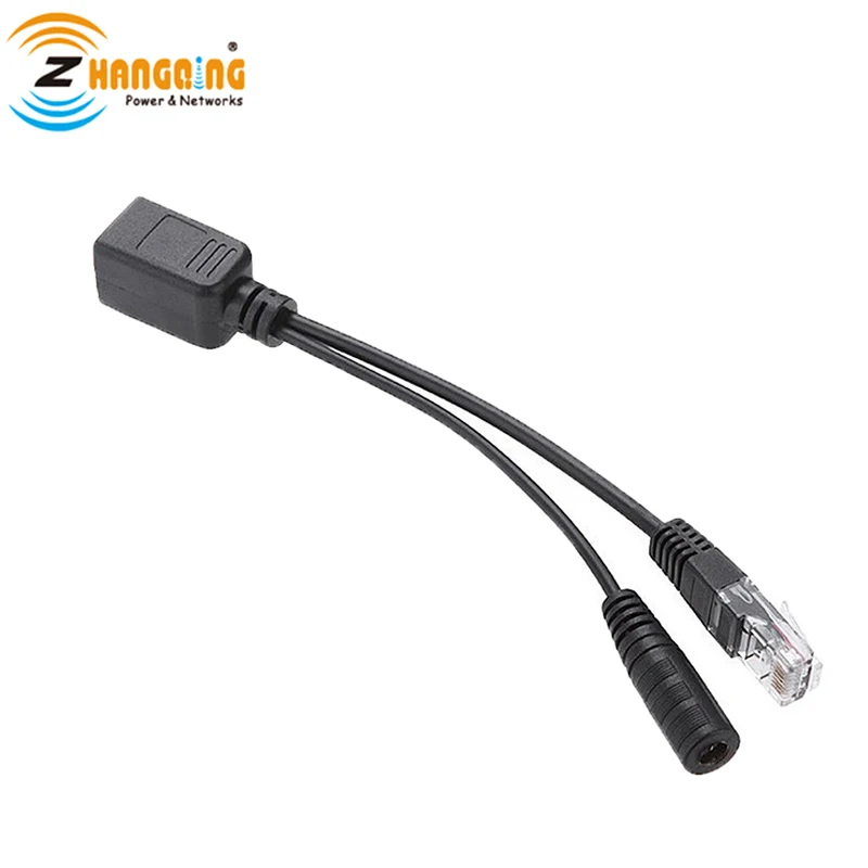 12-48 فولت PoE الفاصل محول RJ45 حاقن وكابل الفاصل الطاقة عبر إيثرنت لكاميرا IP PoE